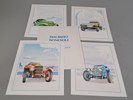 MAURIZIO BONESOLI. 4 Tryck, "Vintage Cars", Tryckt i Italien, Oramade.