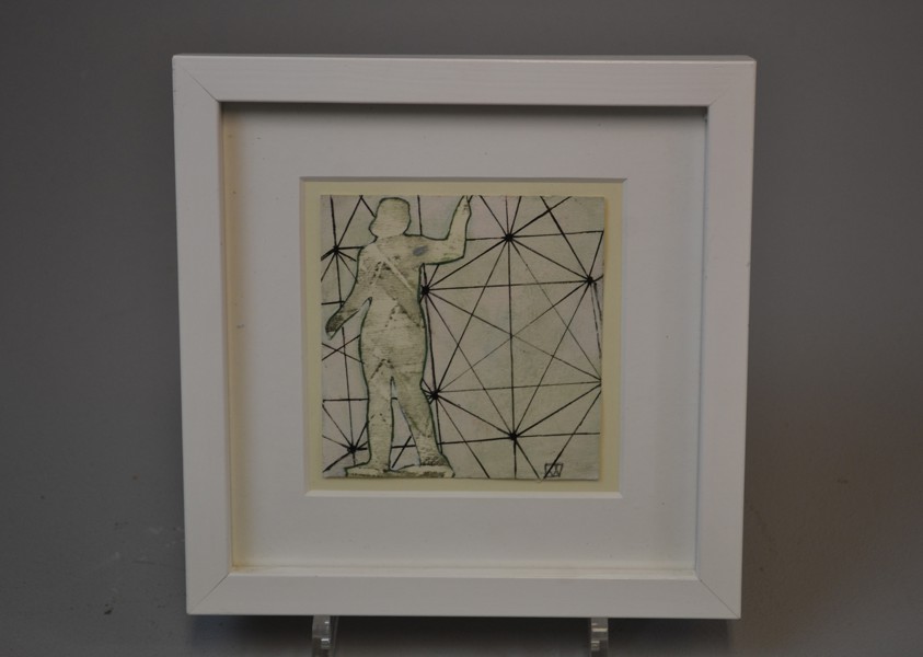 KERSTIN WINBERG. Akryl på papper, "Vid Pauli", signerad.