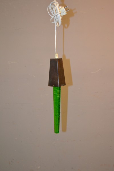 Fönsterlampa. Metall & glas, 1960/70-talet.