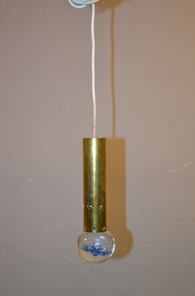 HELMER ANDERSSON. Fönsterlampa, "Kulan", IKEA, Örsjö Belysning, 1970-talet, metall & glas.