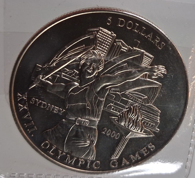 Minnesmynt. Olympiska spelen, Sydney 2000, 5 Dollar.
