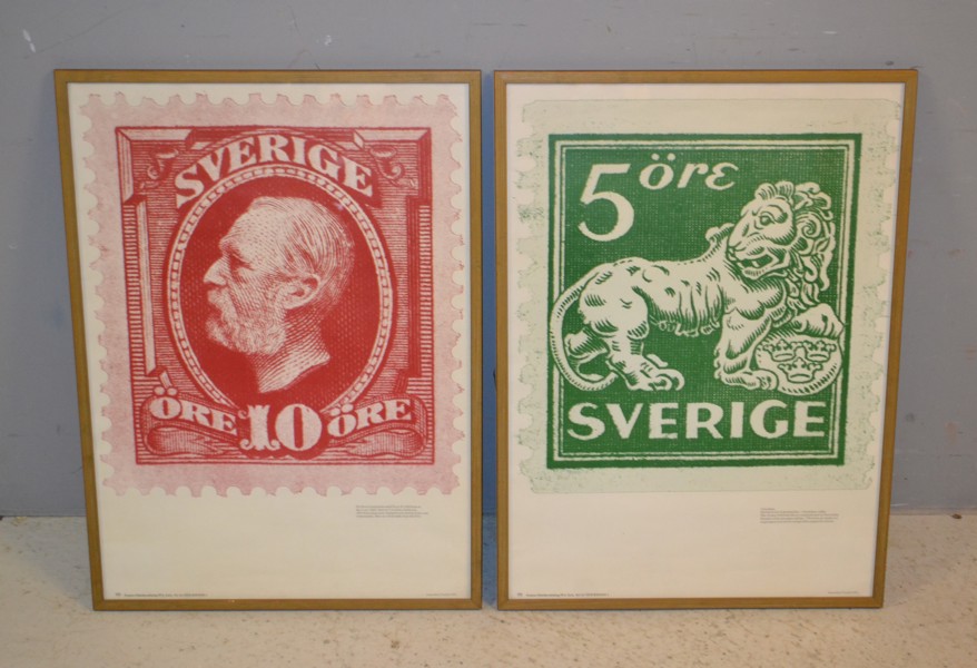 OIDENTIFIERAD KONSTNÄR. Tavlor med frimärkstryck, Postverkets Tryckeri 1972.