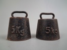 Diverse vikter, 10kg, 5kg, 5hg.