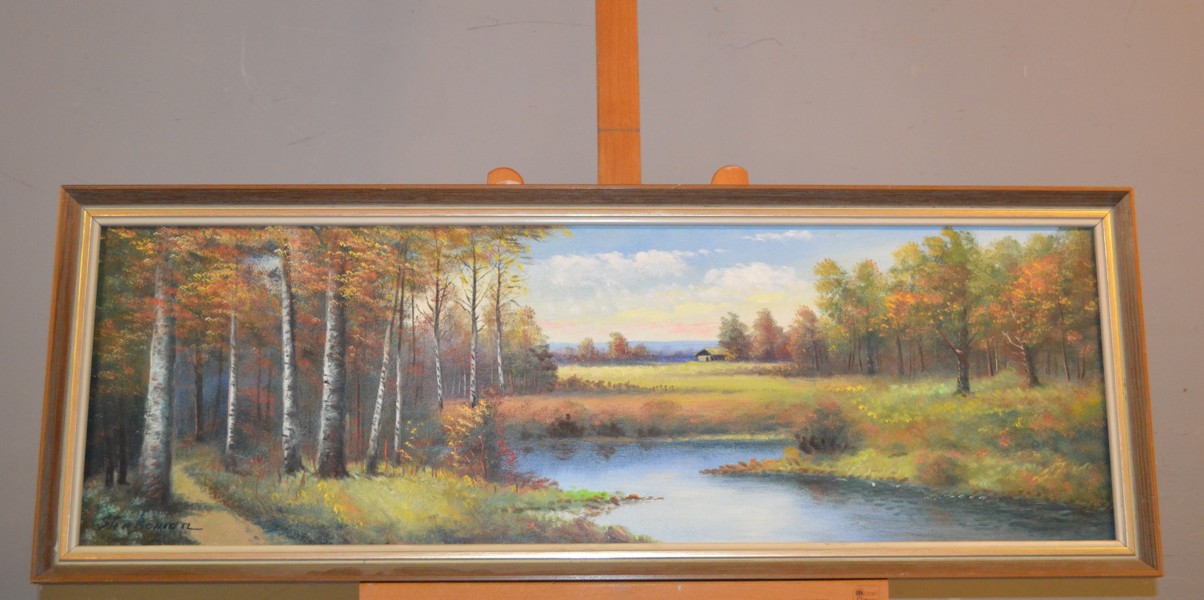 STEN BOMAN. Olja på duk, signerad.