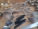Diverse bestick m.m. Bl.a Nysilver.