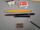 Diverse. Bl.a Bly till pennor. Tärningar m.m.