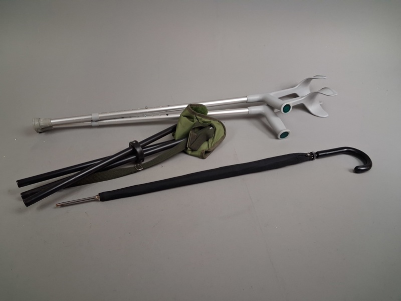 Jaktstol/Campingstol, Kryckor & Paraply.