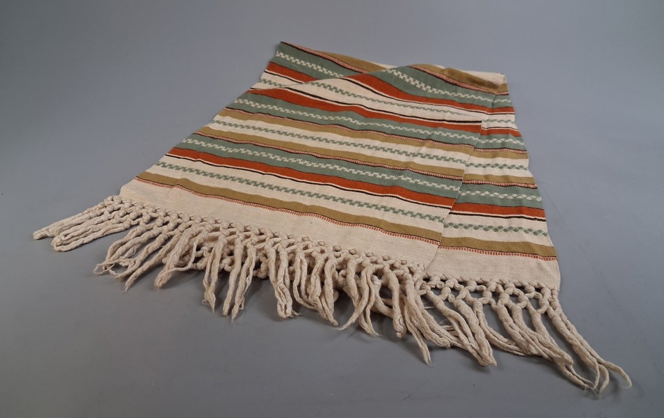 Vävnad/Väggbonad. Ull. Handarbete.