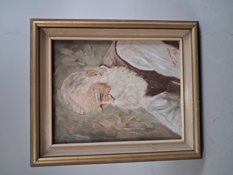 OIDENTIFIERAD KONSTNÄR. Oja på pannå, signerad.