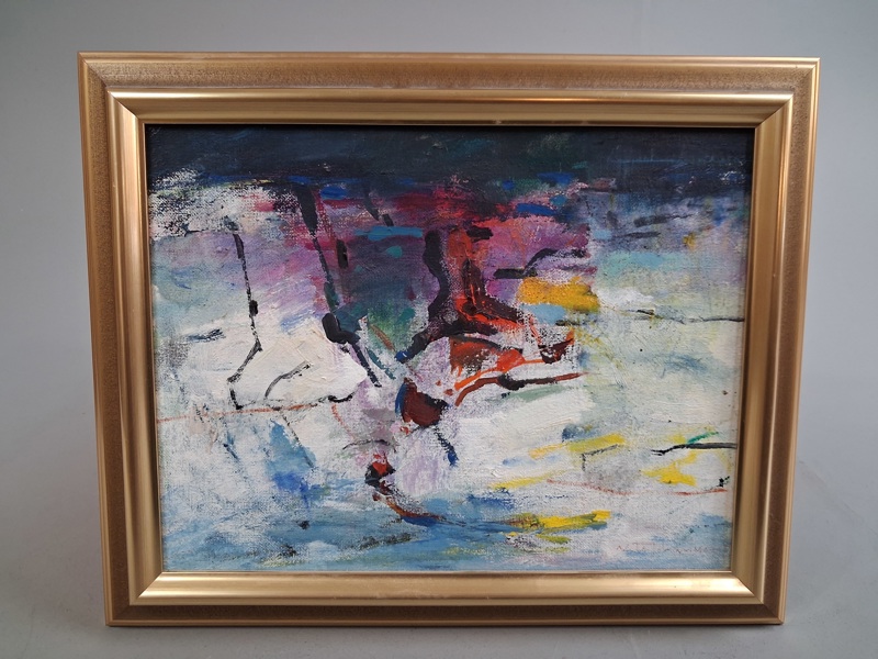 NILS JOHANSSON. Olja på duk, "Mörk årstid", signerad.