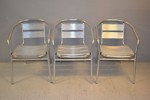 3 Stolar. Aluminium, staplingsbara.