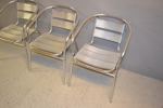 3 Stolar. Aluminium, staplingsbara.