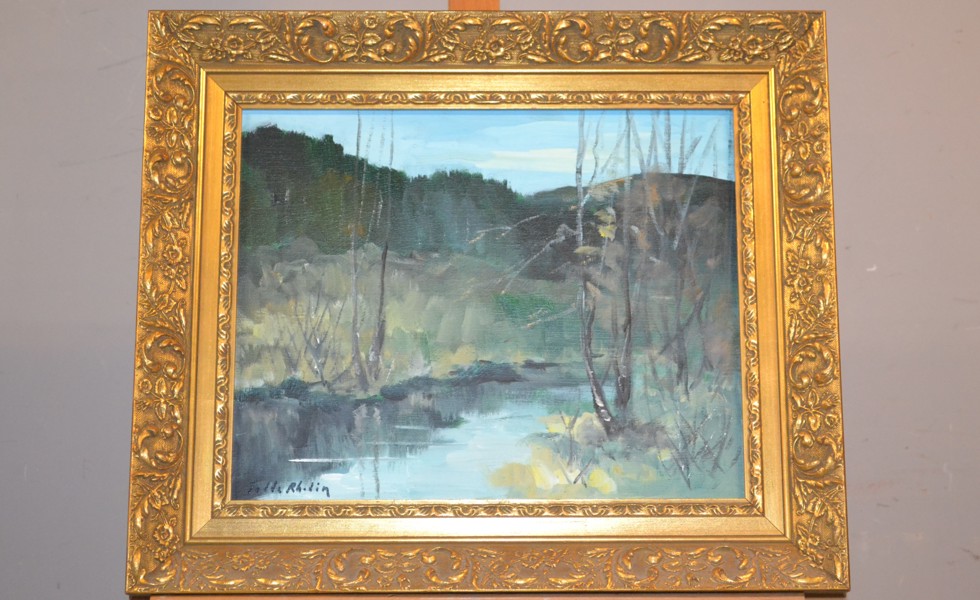 TEDDE RHODIN. Olja på duk, signerad.