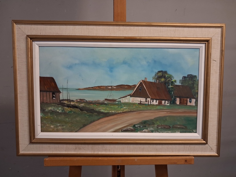 HARTVIG JARLHOV. Olja på duk. "Österlen",  signerad.