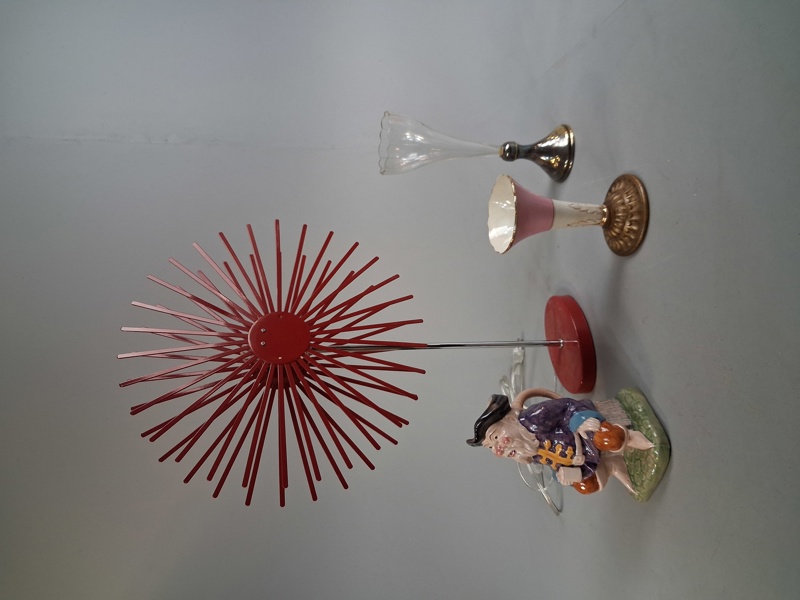 Bordslampa, Kanna & 2 Vaser.