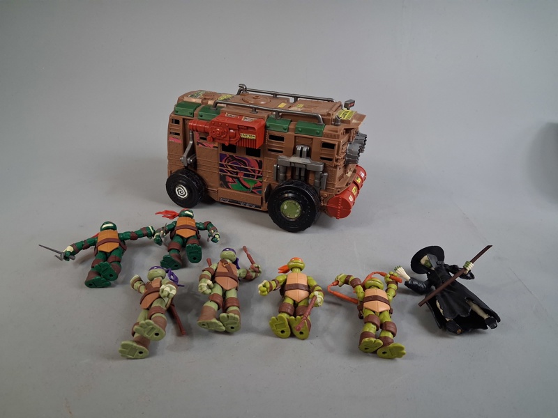 Ninja Turtles, bil & figurer.