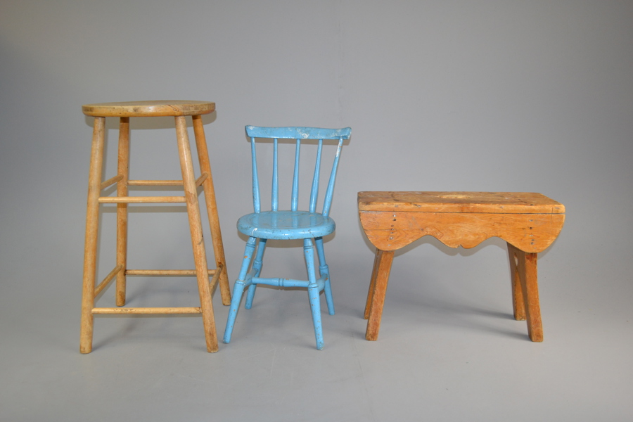 2 Pallar & 1 barnstol, 1800/1900-talet.