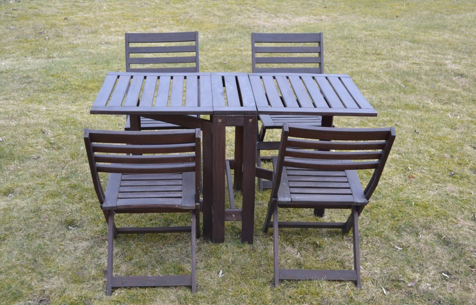 Trädgårdsmöbler. 5 Delar, hopfällbart.