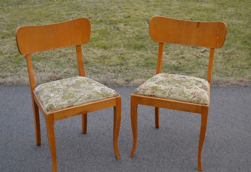 2 Stolar. Björk, 1930/40-talet.