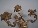 VÄGGAPPLIQUER. Ett par, Malm, Rokokostil, 1900-talet.