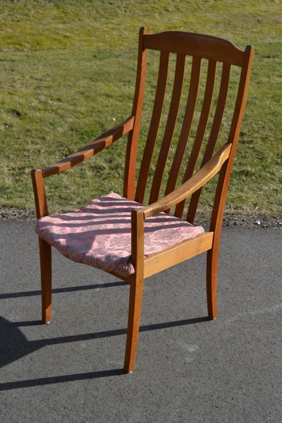 CARL-EWERT EKSTRÖM. Karmstol, "Trasten", Teak, Albin Johansson & Söner AB, Hyssna, Formgiven 1960.