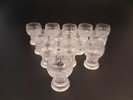 TIMO SARPANEVA. 13 Snapsglas. "Kekkerit", Iittala.