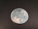 Silvermynt. Kanadensiska Maple Leaf 1 oz, rent silver (99,99), 31,28gram.