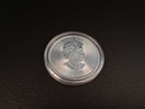 Silvermynt. Kanadensiska Maple Leaf 1 oz, rent silver (99,99), 31,28gram.