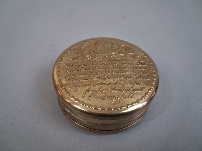 Snusdosa. Skultuna, mässing.