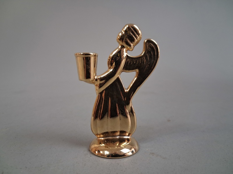 CARL-EINAR BORGSTRÖM, Ljusstake. "Skyddsängel", förgylld mässing, Skultuna.