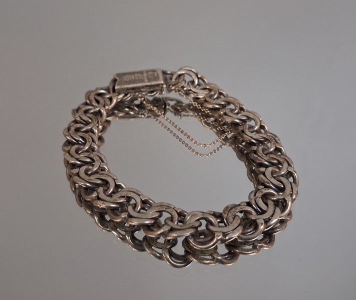 Armband. Bismarck, Silver, 27,15gram, syratestat.