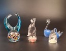 Diverse glasskulpturer m.m.