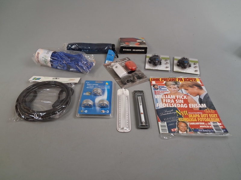 Diverse. Obrutna förpackningar.