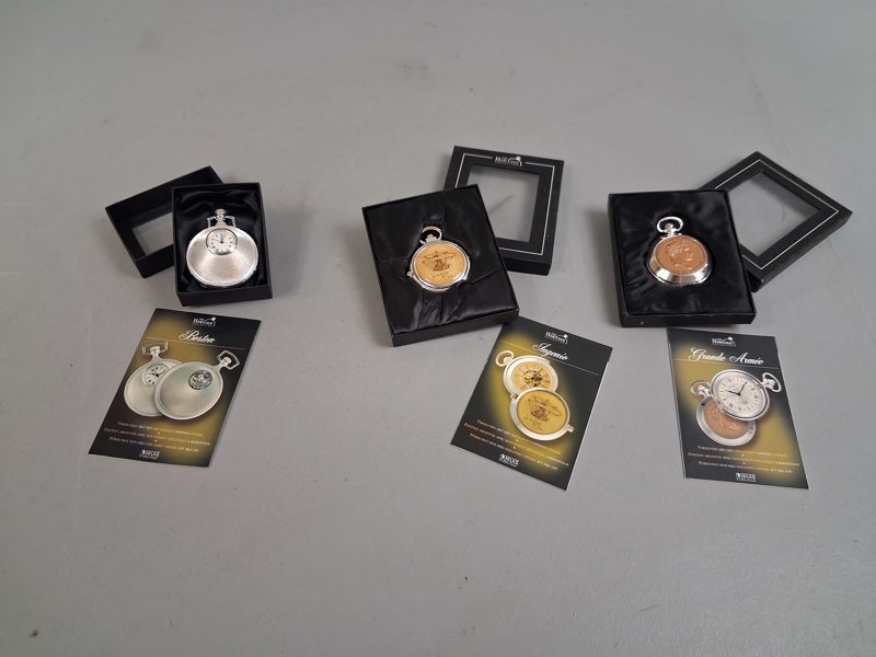 3 Fickur med original kartonger & äkthetsintyg. Heritage Collection.