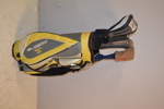 Golfbag med klubbor.