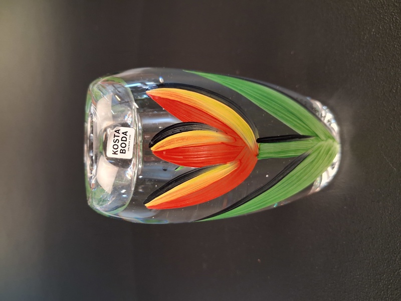 ULRICA HYDMAN-VALLIEN. Ljusstake, "Tulipa", Kosta Boda.