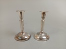 Ljusstakar. Ett par, Silver, 440gram med fyllning, Ceson, Göteborg, 1950.