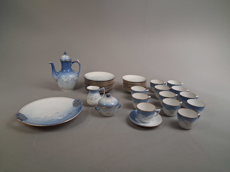 Kaffeservis. "Blå Måsen", Bing & Gröndal.