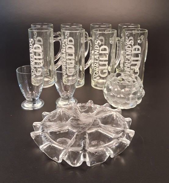 Diverse glas. Bl.a Muurla & ölglas. Norrlands Guld.