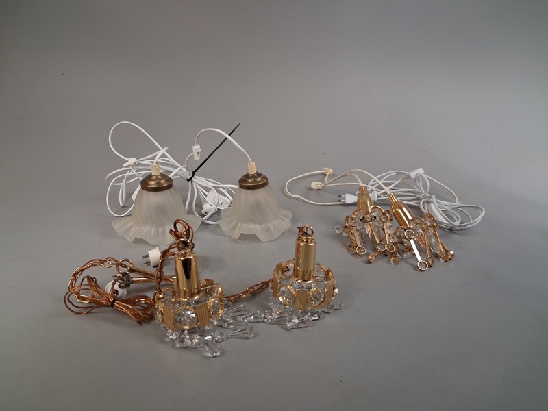 3 Par fönsterlampor.