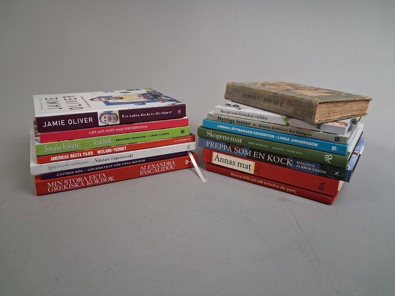 Diverse kokböcker.