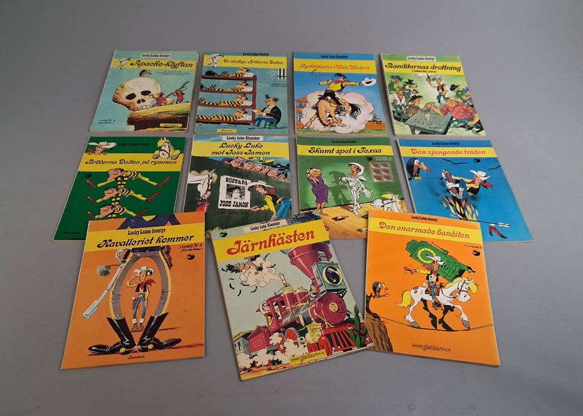 Diverse Album Lucky Lukes Äventyr.