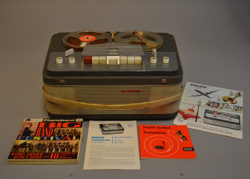 Rullbandspelare. Philips, Typ EL 3534, 1900-talet.