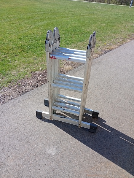 Universal stege. Hopfällbar, aluminium.