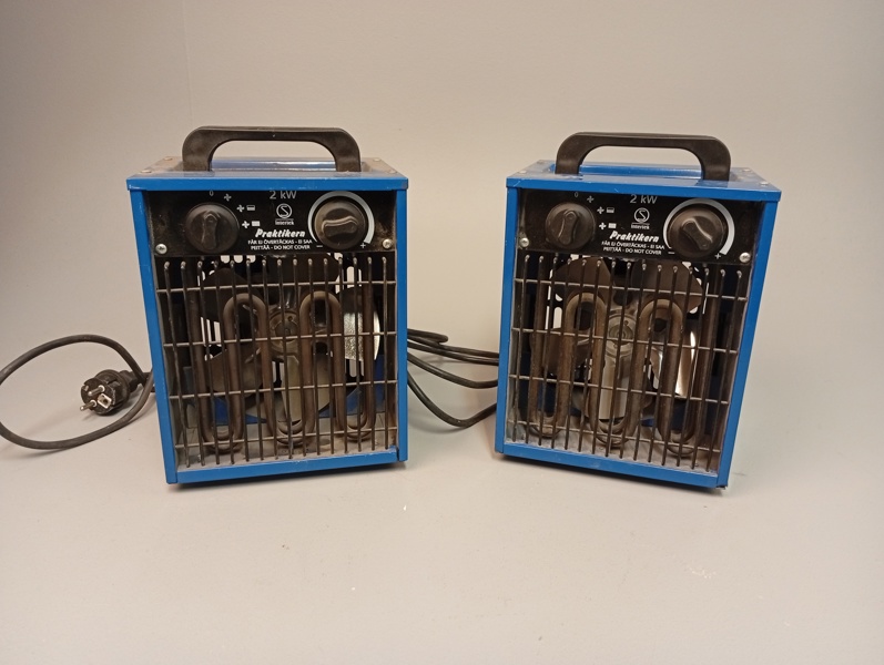 2 Värmefläktar. Praktikern Malmbergs.