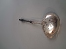 Soppslev, silver, Cirka 145gram med trä-handtag, 1900-talets första del.