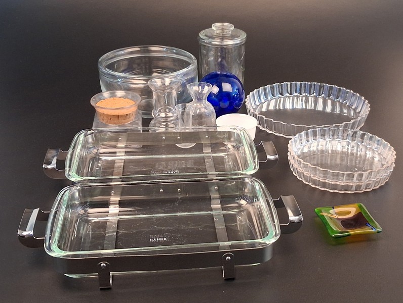 Diverse glas. Bl.a Pyrex, Boda m.m.