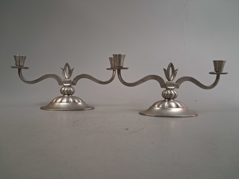 2 Ljusstakar. Art Deko, Ceson, Svenskt tenn.