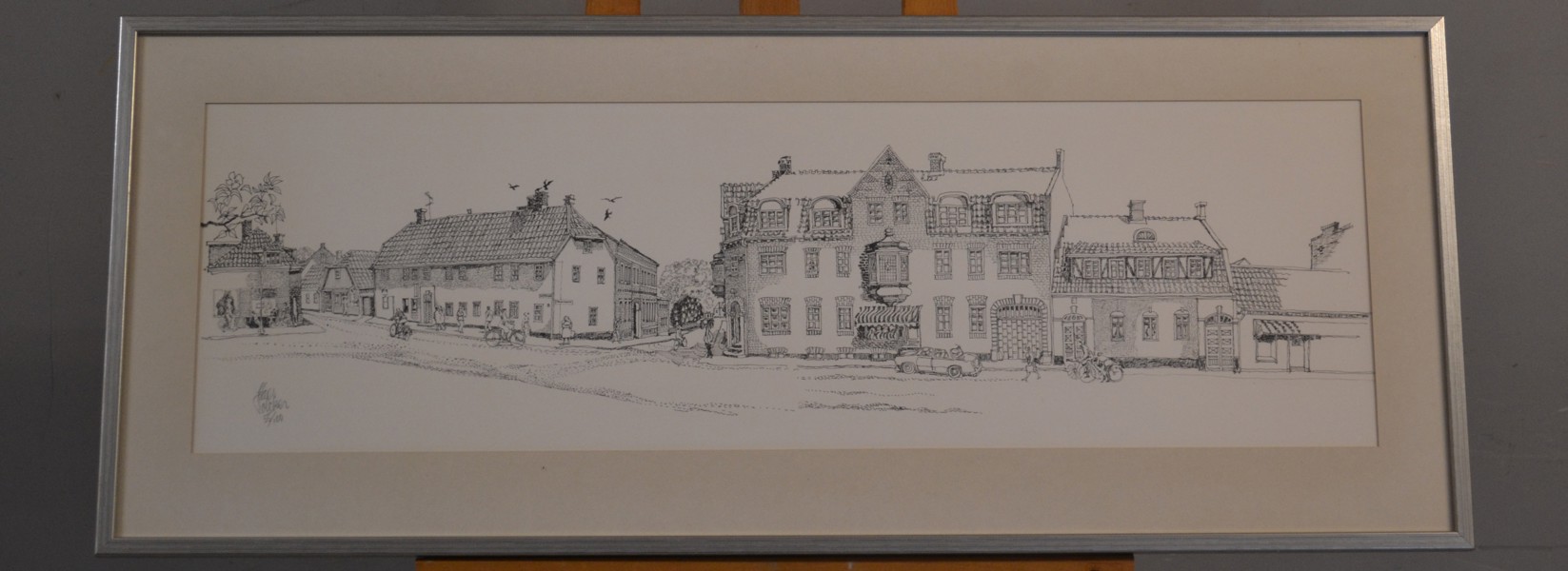 CLAES FOLCKER. Litografi, "Laholm", signerad & numrerad 55/100.