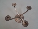 Ljusstake, Art Deco, nysilver, 1920/30-talet.
